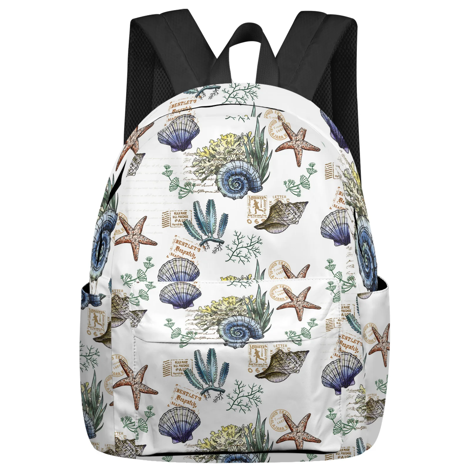 

Summer Conch Shell Starfish Feminina Backpacks Teenagers Student School Bags Laptop Backpack Men Women Female Travel Mochila