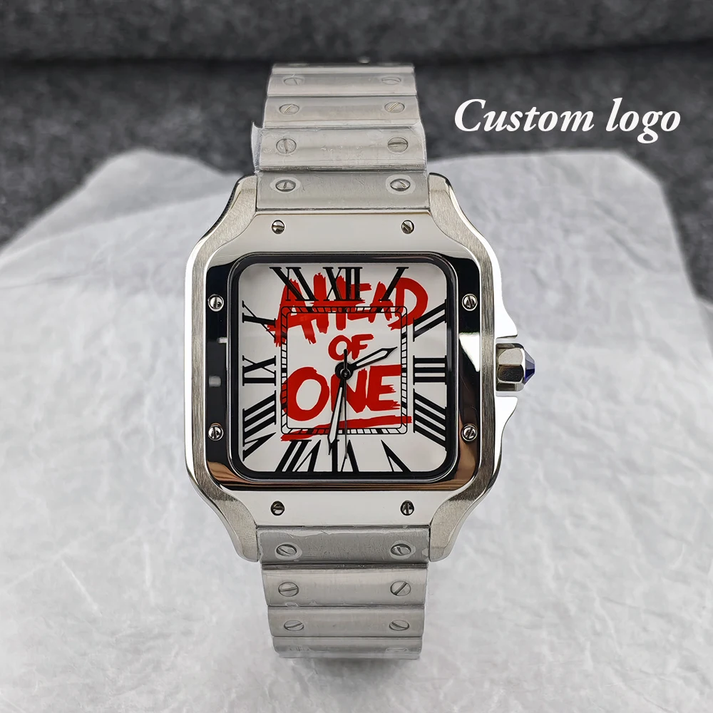 New NH35 Watch Customized Logo Watch Men's Automatic Watch 38mm Stainless Steel Watch NH35 Movement Watch view 3