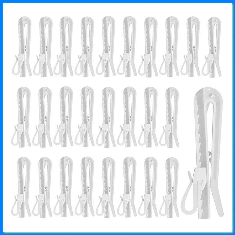 100PCS 9cm Adjustable Pinch Pleat Curtain Hooks, Plastic Drapery Pins for Pleated Drapes, Ideal for Window, Door-A75P