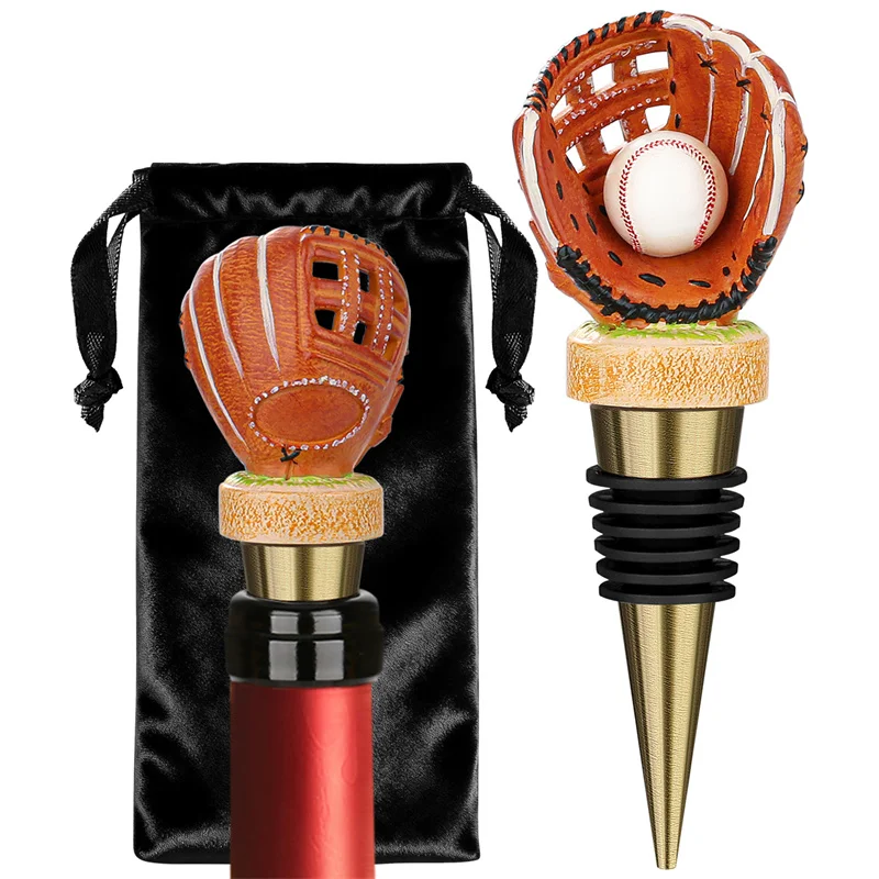 

Vintage Baseball Glove Wine Stopper, Reusable Resin Wine Bottle Stopper for Kitchen Bar Wedding Party,Gift for Baseball Fans