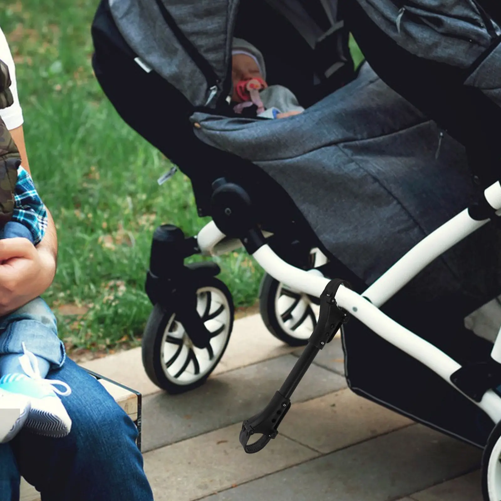 

2Pcs Universal Twin Baby Stroller Connector Pram Connectors Outdoor Stroller Connector for Twins Universal Pram Connectors