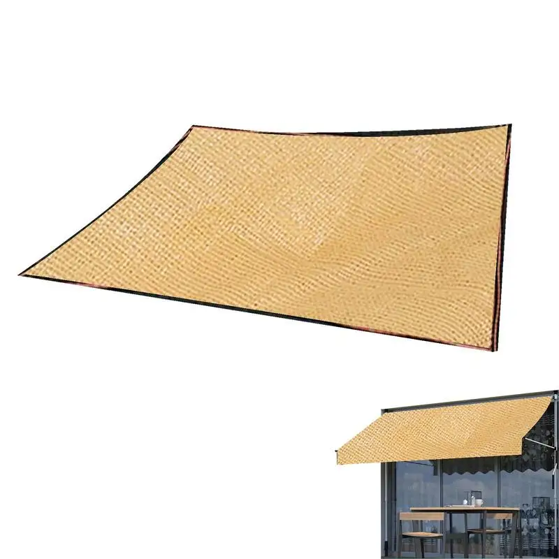 Sun Shade Sail 2m X 4m UV Block Shade Canopy Tarps Beige Sun Protection Sunshades Awning Shelter Multifunctional Canopy For