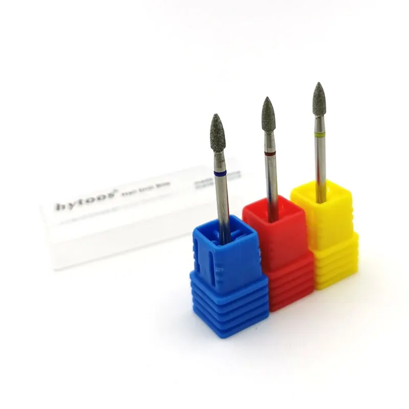 HYTOOS Kegel Diamant Nagelhaut Bit Maniküre Bohrer Nägel Zubehör Werkzeuge