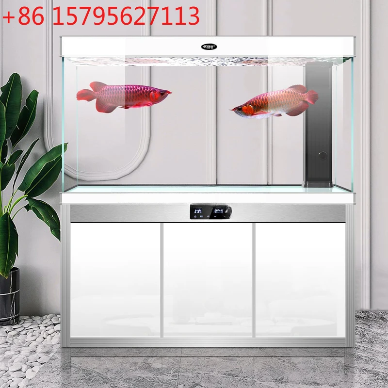 

Ультрапрозрачный стеклянный аквариум. Большой аквариум от пола до потолка с входом, экологический аквариум. Аквариум для золотых рыбок с нижним фильтром.