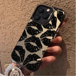 Black Sexy Lip Print love Matte Hard Case for Xiaomi Redmi Note 13 12 11 Pro Plus 4G 5G 12S 11S 10S 10 9 9S 8 12C 13C A3 Cover