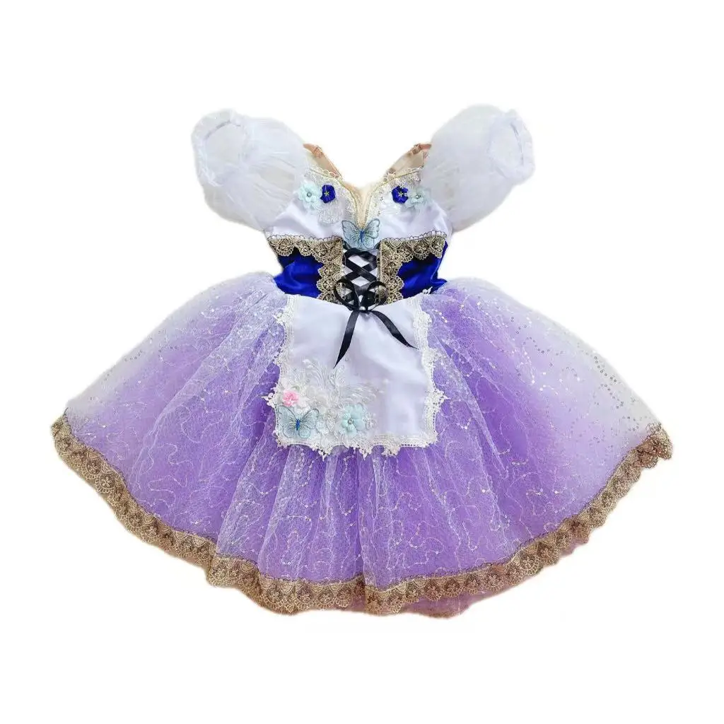 Fioletowa Długa Tiulowa Sukienka Baletowa Spódnica Tutu Dziecięca Dorosła Strój Sceniczny Karnawałowy Kostium dla Córki Cosplay Sukienka Baleriny