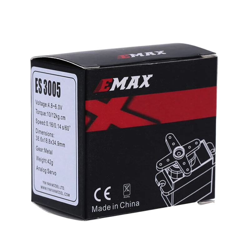 Servo impermeabile EMAX ES3005 metallo analogico Servo 42g impermeabile con ingranaggi per RC auto elicottero barca aereo parti accessori fai da te