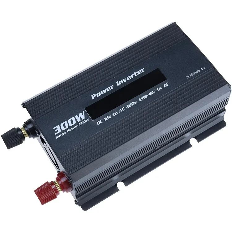 

300W inverter 12v to 220v LED display, inverter, solar energy, car power converter