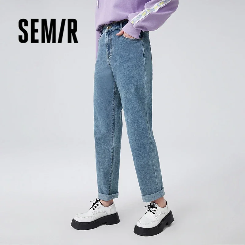 

Semir Jeans Women Basic All-Match Straight Leg Pants 2023 Winter New Slim Trousers
