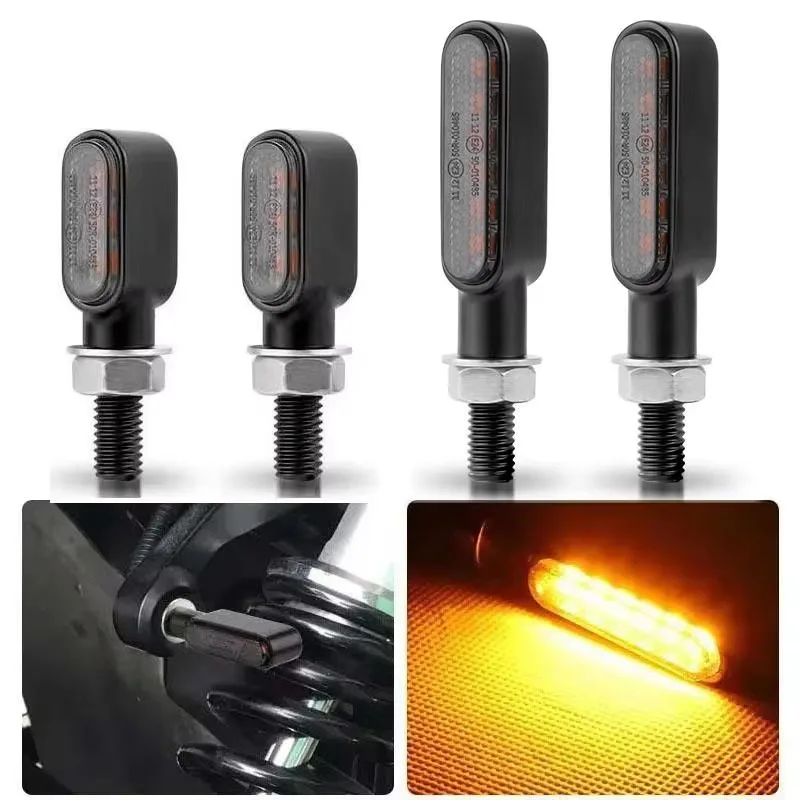 

8mm Mini led Motorcycle Turn signal Light lamp Indicators Blinker clignotant moto led for honda yamaha kawasaki cafe racer 12V