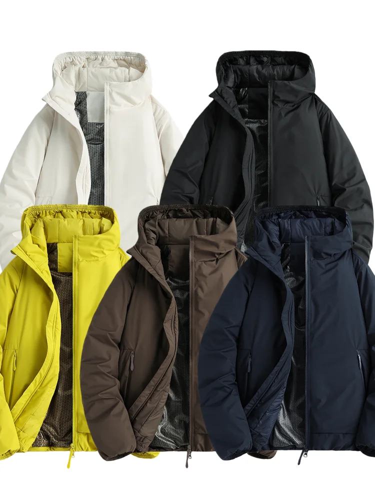 

Термокуртка из хлопка ex aphene с капюшоном, легкая, теплая, модная, городская, утепленная, с длинными рукавами, на молнии