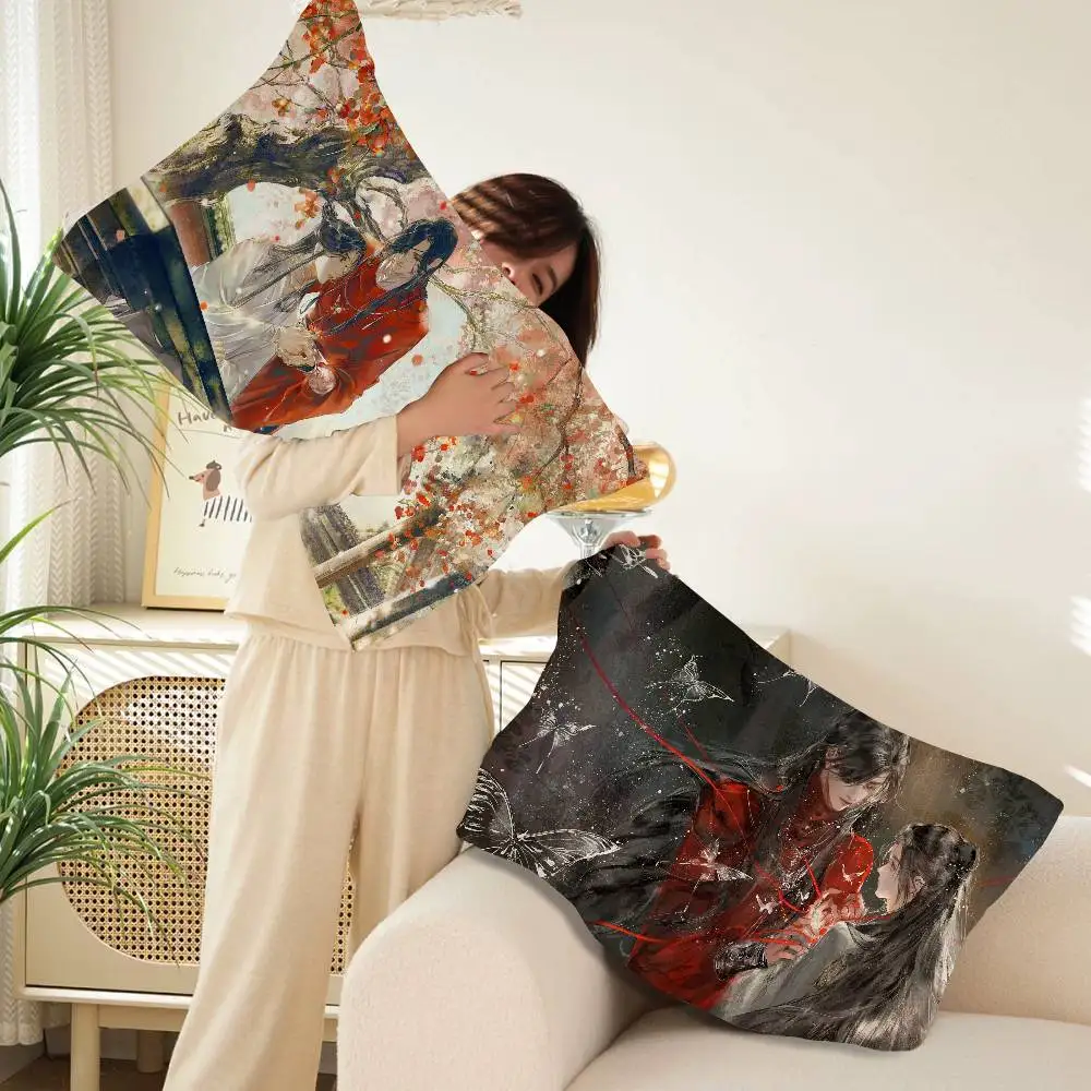 Anime Heaven Officials Blessing Made of Quick-drying polyester non-slip High-grade Pillow Towel Non-Slip Pillowcase Secured.