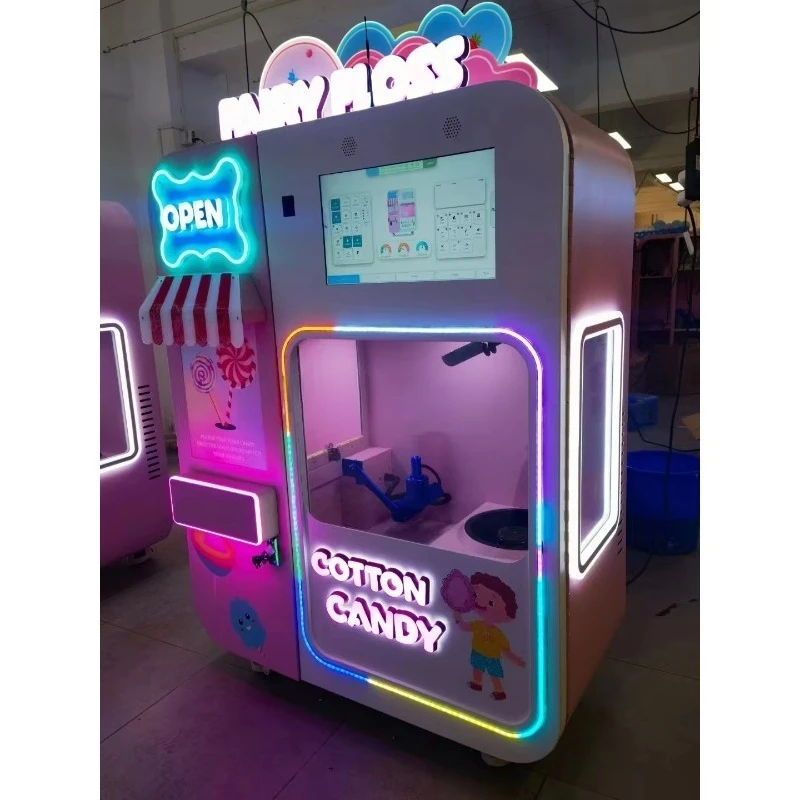 Tischplatte, tragbar, für Zuckerwatte, kleiner industrieller tragbarer Roboter, Zuckerwatte-Verkaufsautomat für Kinder