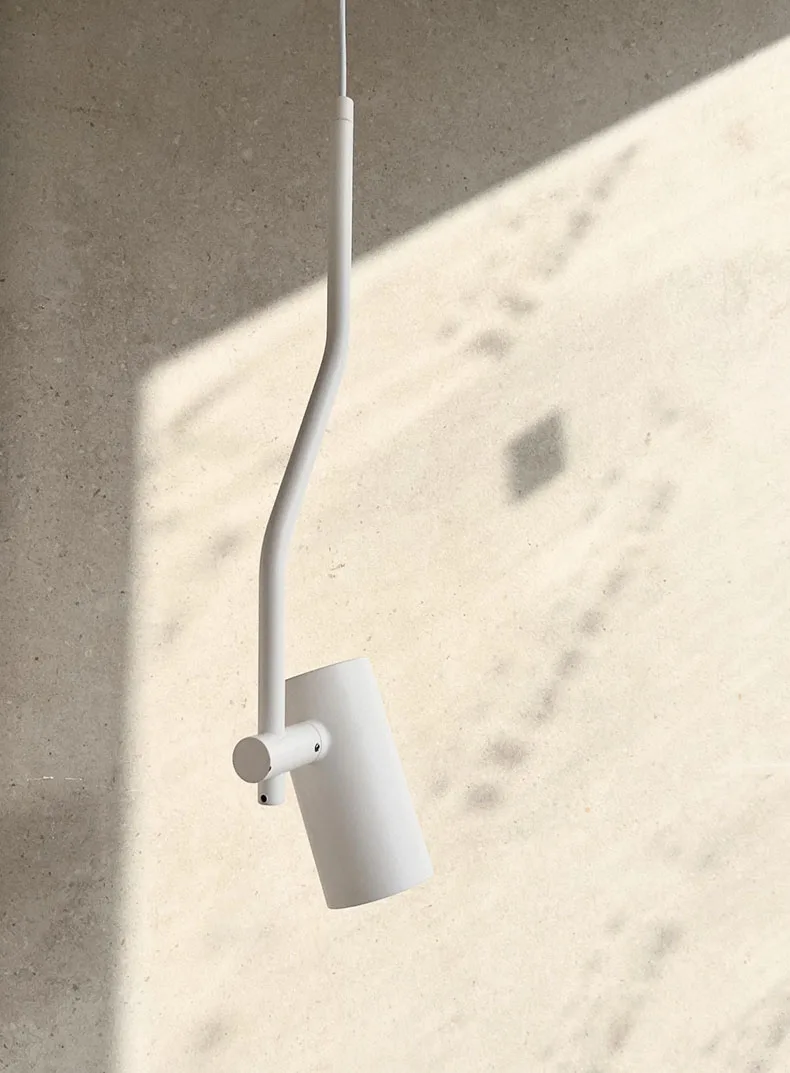 Art LED Pendant Light White Black Metal