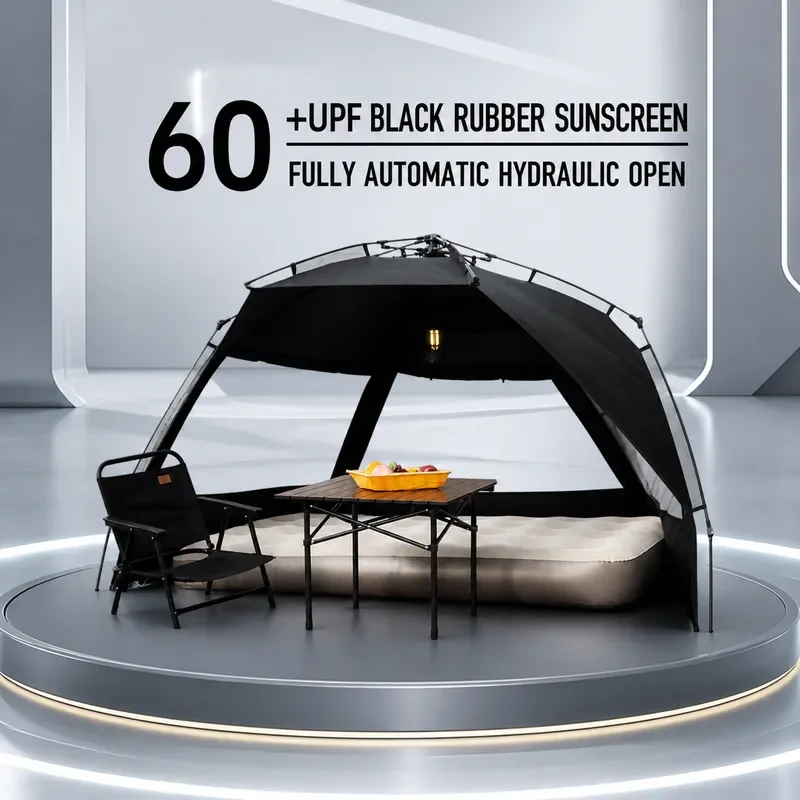 for Outdoor Tent Canopy Integrated Vinyl Sunscreen Automatic Quick Opening Folding Portable Camping Tent Free Awning