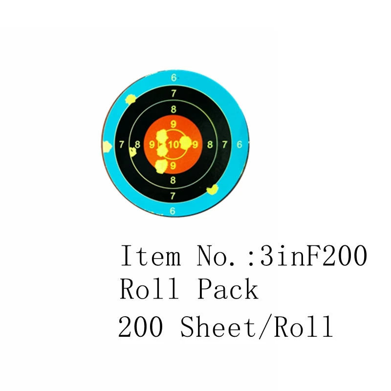 

Splatter Target 3" Shooting Target Stickers Roll Adhesive Target Paper for Gun-Rifle-Airsoft-BB Gun-Air Rifle-Slingshot 200pcs