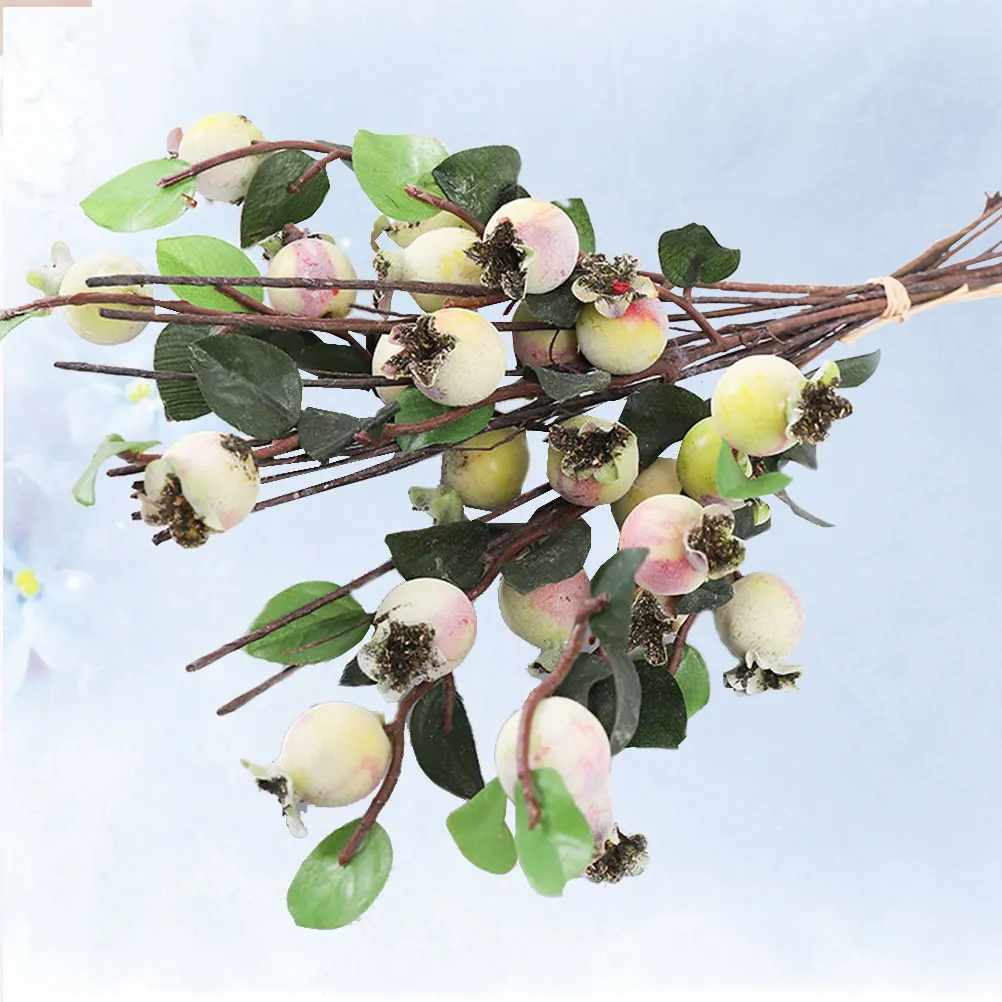 

Artificial Simulation Tree Vibrant Green Simulation Fruit Tree Plastic Material Wedding Party Decor Imitation Red Fruit