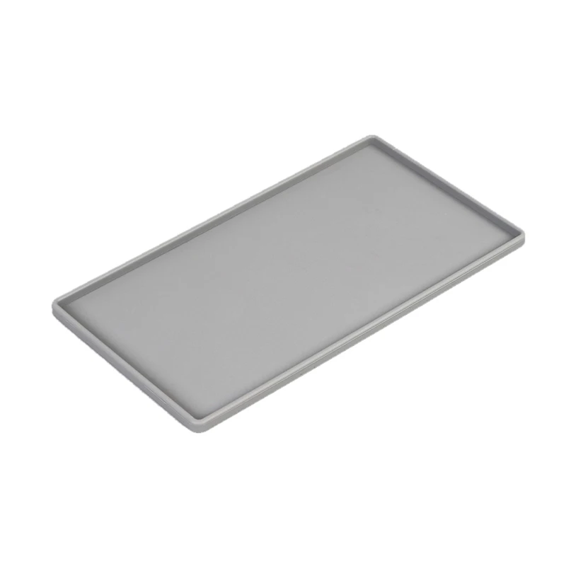 Silicone Flat Tray Square Anti-slip Bathroom Soap Tray Coffee Tea Cutlery Holder