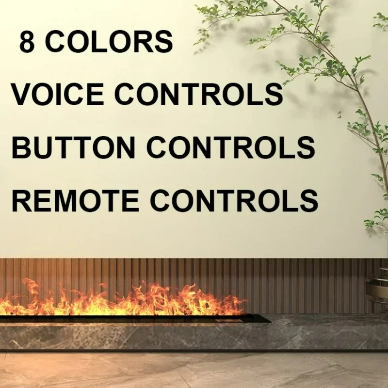 Nouvelle prise ue intelligente 3D atomisation cheminée à vapeur intégré simulé flamme cheminée salon décorer armoire humidificateur
