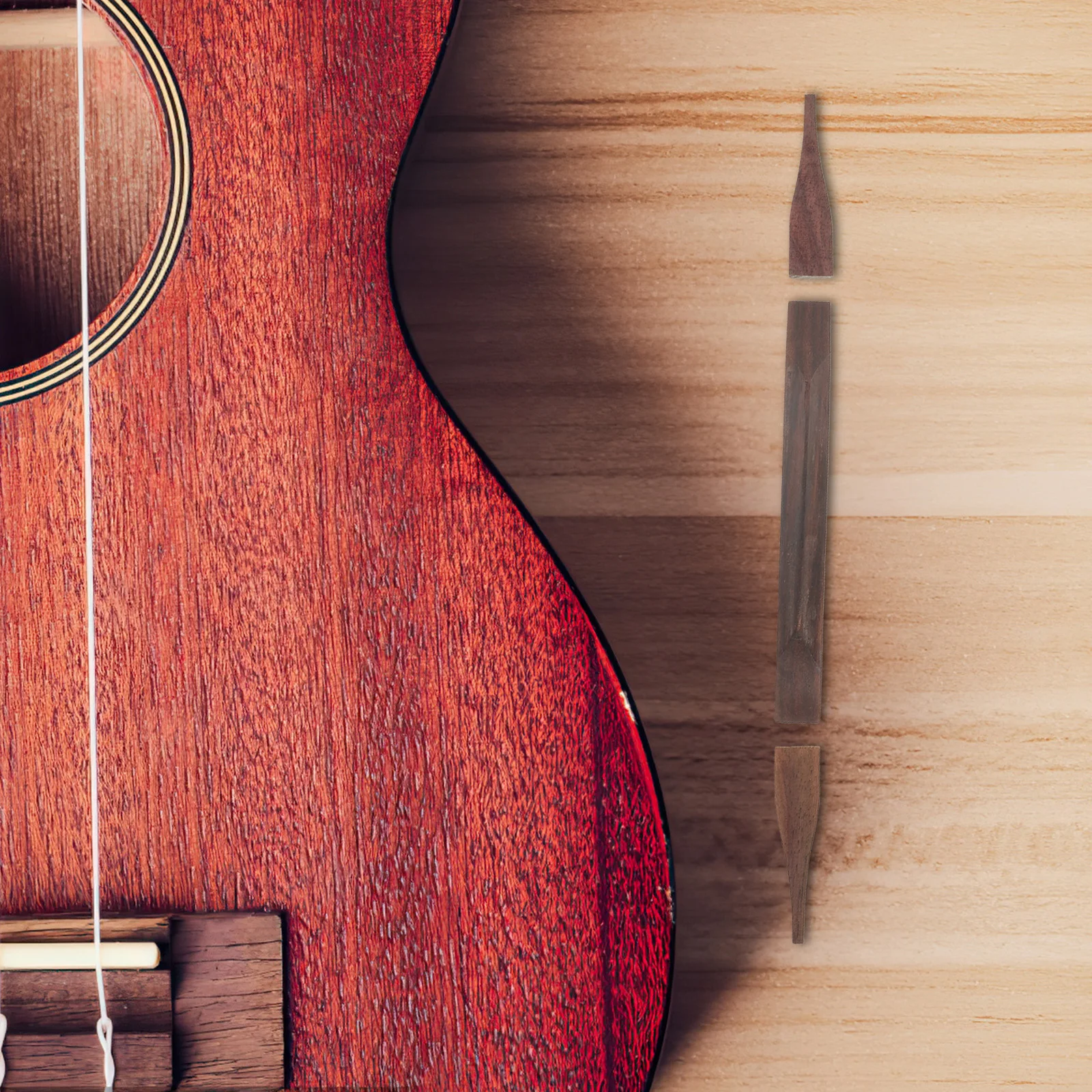 

1Set Jazz Guitar Rosewood Acoustic Guitar Bridge Saddle Replacement Kit Classic Wooden Bridge Parts Musical Instrument