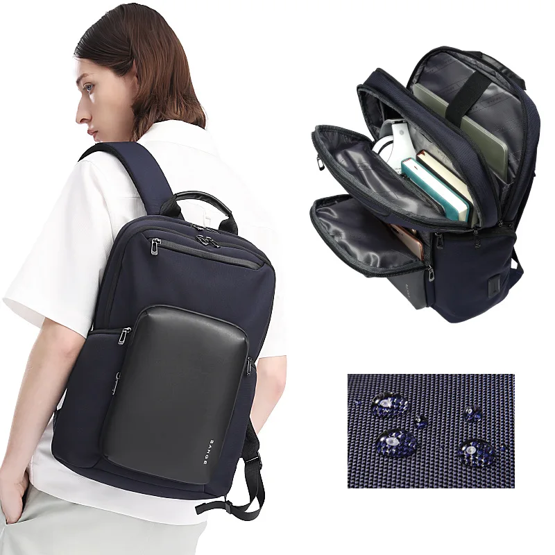 Bange-grande capacidade mochila anti-roubo para laptop, impermeável, mochila de viagem masculina para adolescente, 15.6 ", novo, 2023