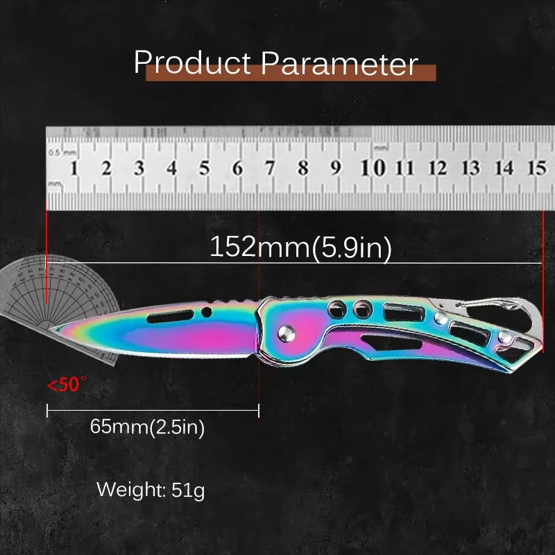 5-Piece Colorful Edc Pocket Knife Set—Essential Multifunctional Utility Knife, Sturdy and Durable, Suitable for Everyday Carry, Ideal for Outdoor Adventures, Camping, Hunting, and Emergency Situations