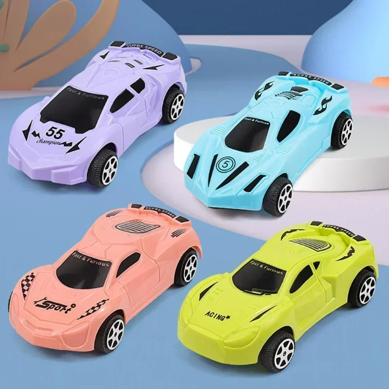 Plastic Durable Pull Back Racing Cars Inertia Toy Car Cognition Return Vehicles Toy Anti-collision  for Kids Children