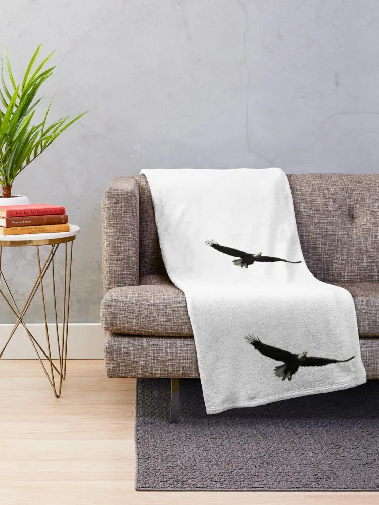 Bald eagle soaring Throw Blanket Thin Heavy Blankets For Sofas Blankets