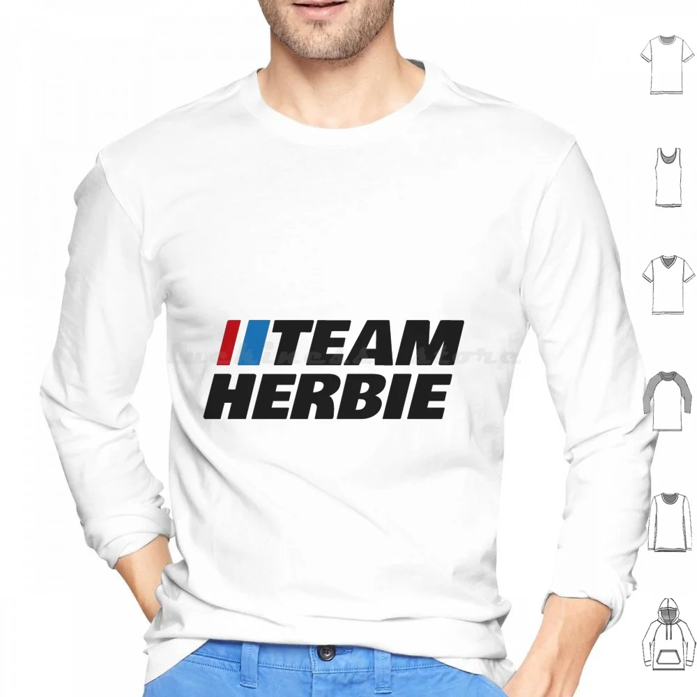 

Толстовка Team Herbie из хлопка с длинными рукавами Herbie Love Goes To Monte Carlo Goes Bananas 80s 1980s Fun Rides Again Fully Loaded