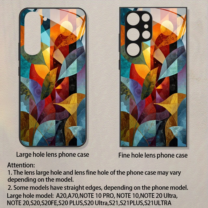 Fall Leaf Abstract Pattern 2D Mobile Phone Case for Samsung S26 S25 S24 S23 S22 S21 S20 A56 A36 A16 - Glass Protective Cover view 5