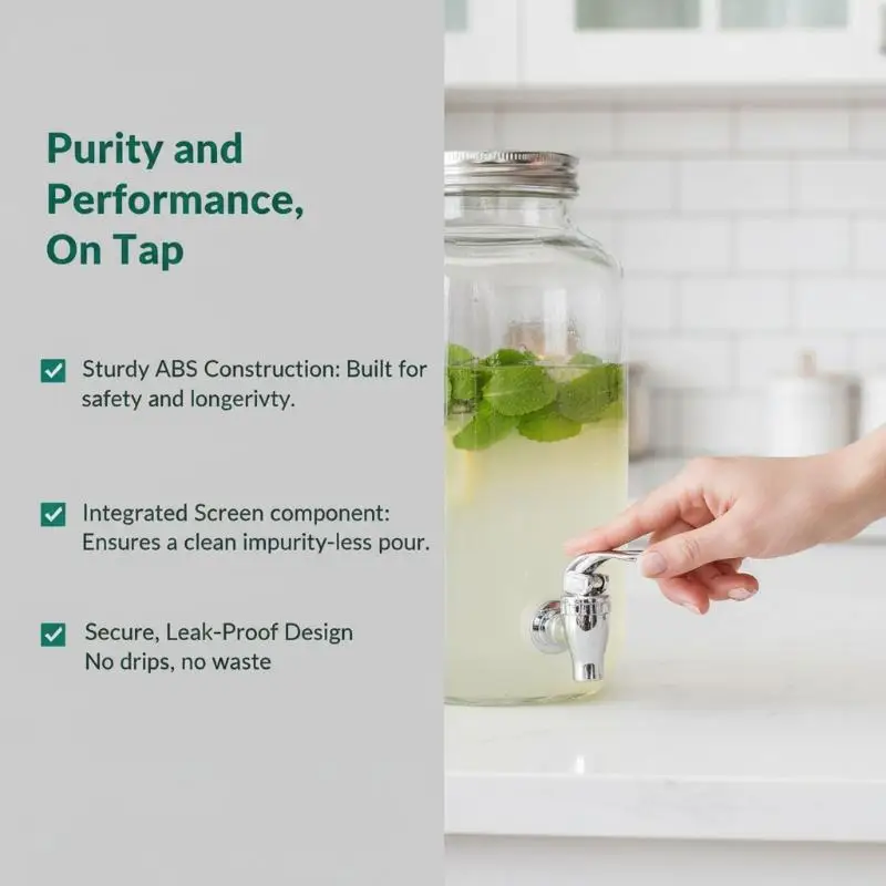 Plated Press Anti Clog Leak Proof Faucet For Dispenser Juice Bucket Home Use