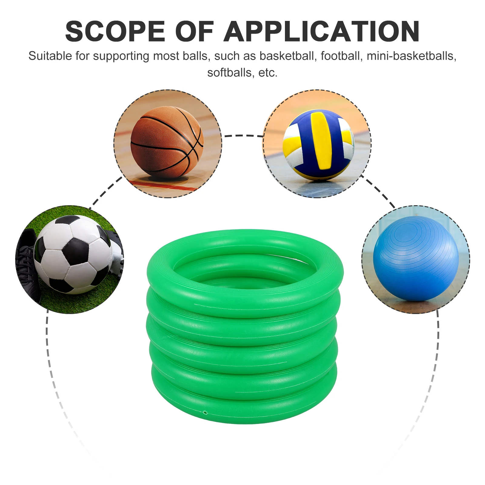 

5pcs Display Stands 15cm Plastic Football Bases Basketball Holders Yoga Fixing Storage PP Material for Soccer