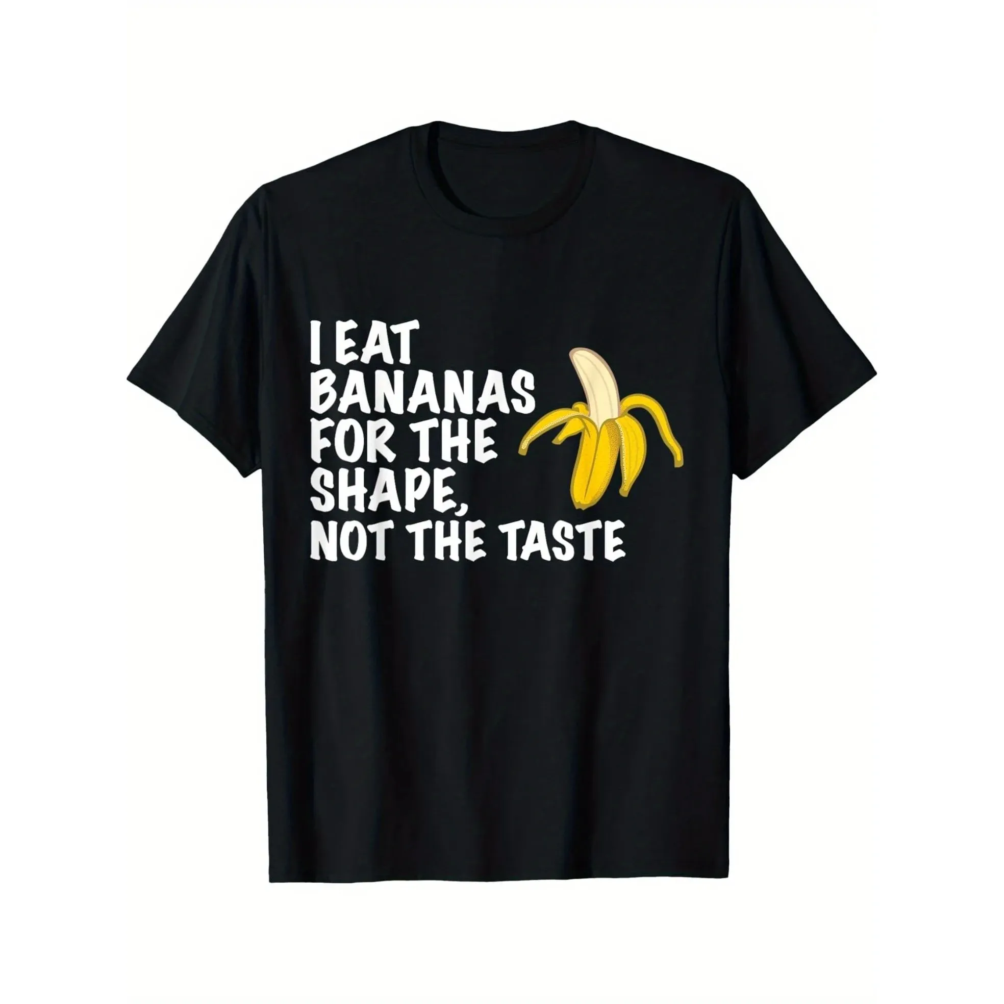 

Funny Banana Shape Graphic Tee Men's Humorous Cotton Casual Short Sleeve T-Shirt
