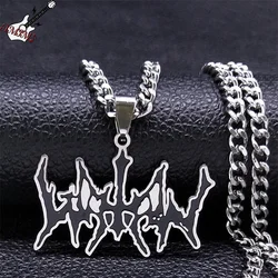 Black Metal WATAIN Band Pendant Necklace Stainless Steel Silver Color Music Choker Necklaces Rock Fans Jewelry colar NXS06