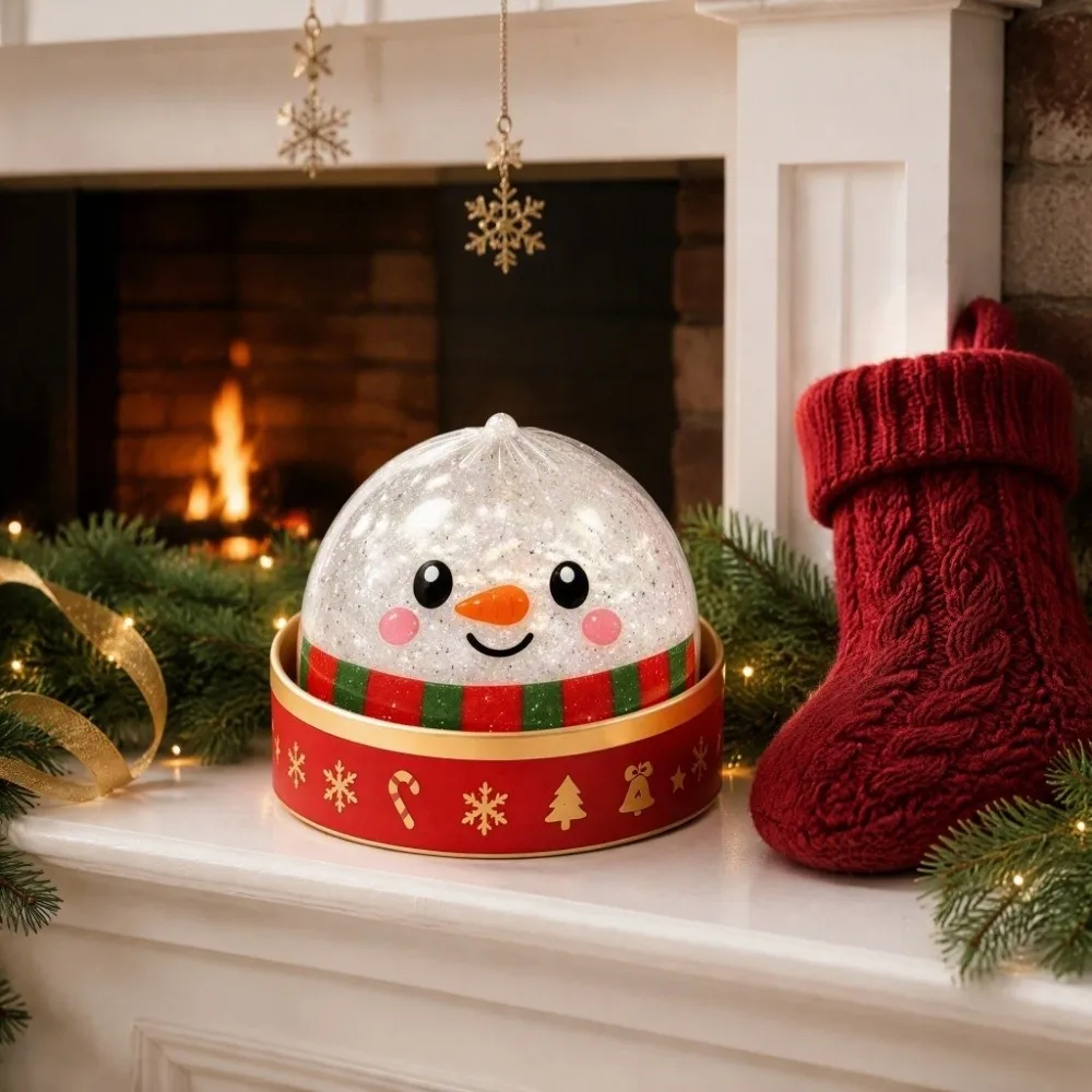 Soft Texture Christmas Stress Squeeze Toy Glitter Ball Slow Rise Squishy Fidget Ball TPR Comfortable Christmas Party Favors