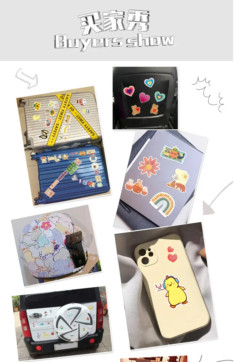 Cartoon Chikawa Aufkleber Roller Gitarre Wasserbecher Dekorationsaufkleber Anime Studentenbecher Gepäck DIY Handy Tablet Sticker – Detail 8