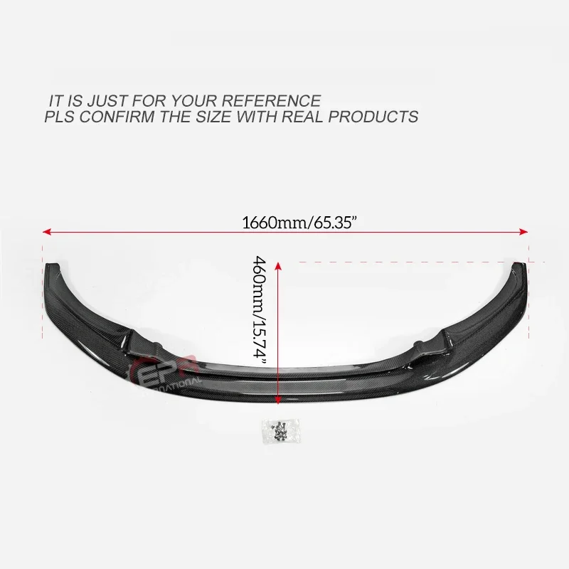 Car Accessories For BMW F22 EXOT Style Carbon Fiber Front Lip Glossy Fibre Bumper Splitter Racing Under Spoiler Trim Body Kit