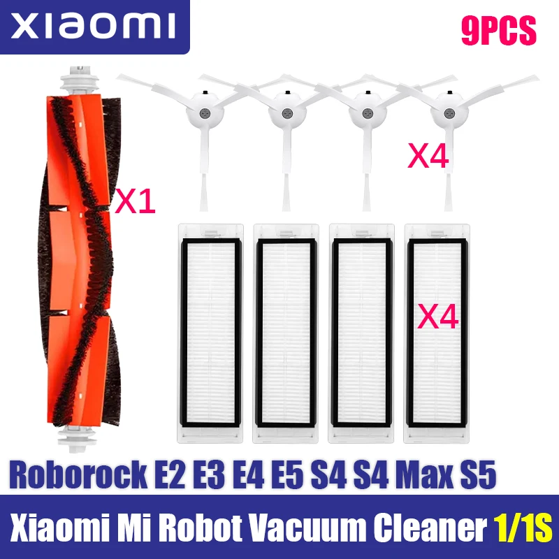 Für xiaomi mi roboter 1/ 1s sdjqr01rr sdjqr02rr sdjqr03rr e3, s4, s4 max, s5 staubsauger hauptseiten bürsten filter mop teile