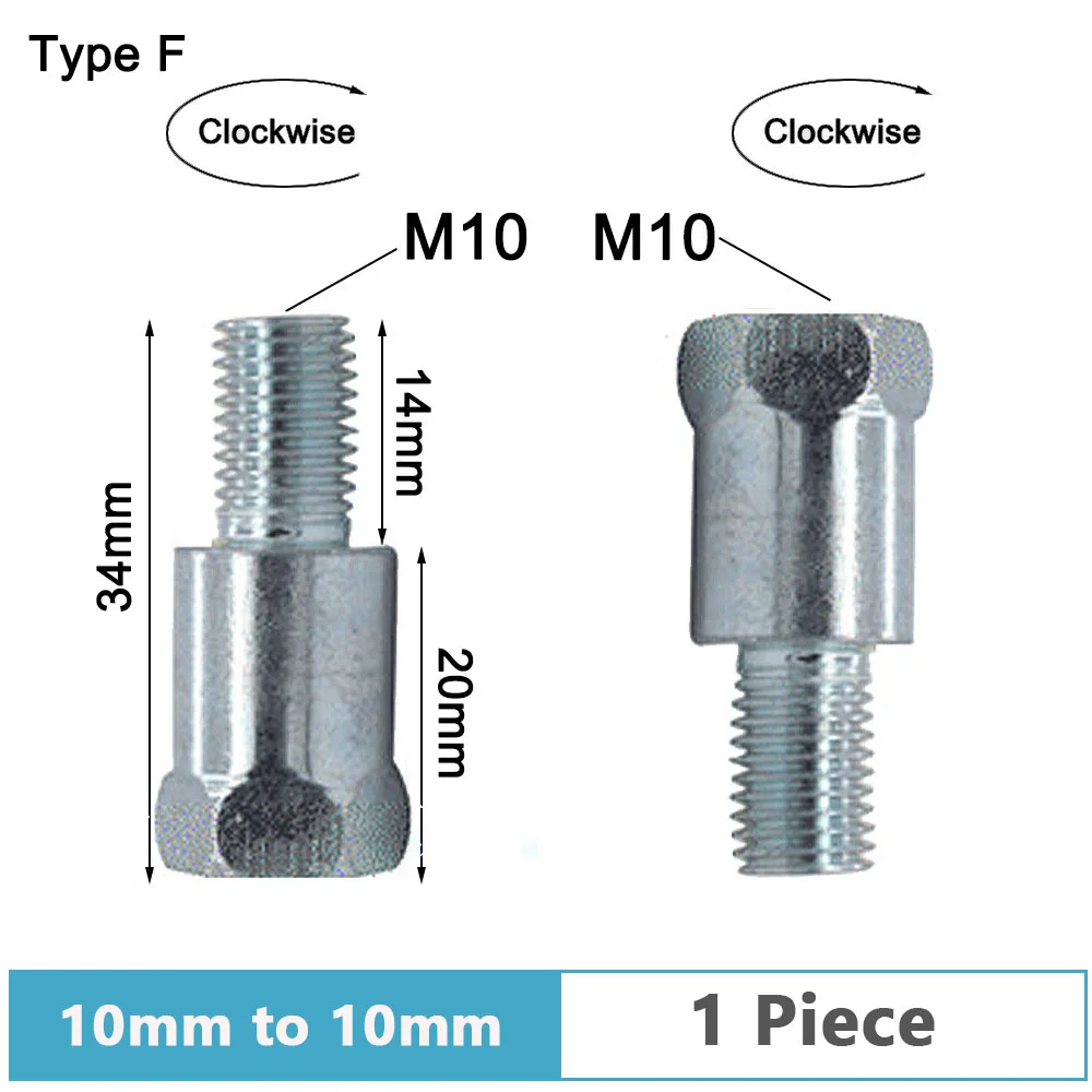 Generic Adaptador De Espejo M10 A M8 (y Viceversa) Para Motocicleta: Tornillo De Conversión Roscas Derecha E Izquierda