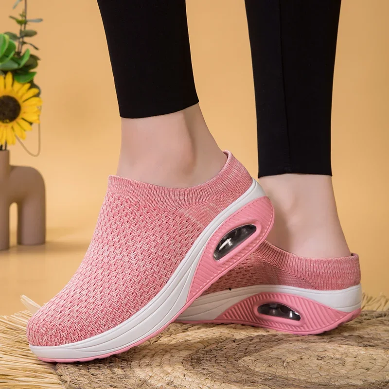 Zapatos transpirables para mujer, zapatos ligeros para mujer, zapatillas vulcanizadas para mujer, medias zapatillas, zapatos tipo calcetín para mujer, zapatos de tenis, zapatos planos para mujer