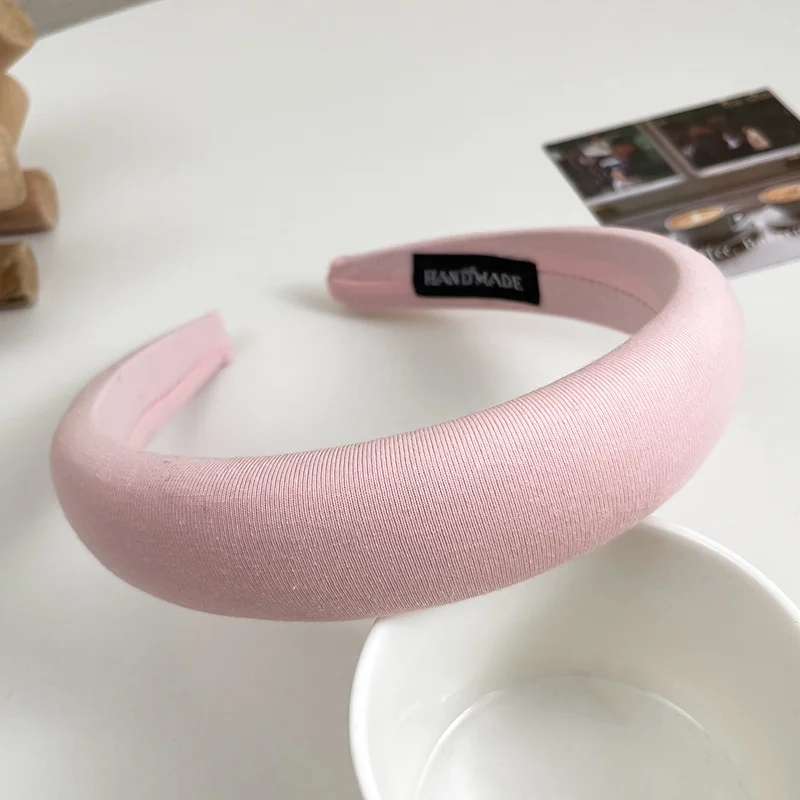 Korean Pink Headband Sweet Girl Wide Hair Band Elegant Fashion Hair Accessories