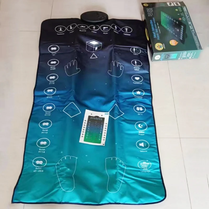 Worship Praying Mat 135x75CM  Electronic Interactive Music Blanket Compass Islamic Carpet Worship Mats