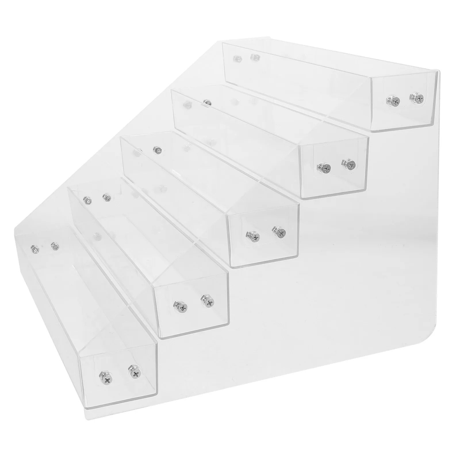 5 Tier Acrylic Cigarettes Display Rack Clear Organizer for Store Countertop Seasoning Spice Rack Kitchen Cabinet