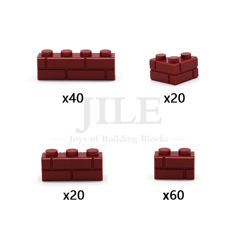MOC Bricks 1x4 1x3 1x2 Wall Cube 15533 98283 2357 Houses Building Blocks Accessories Assembles Particles Compatible DIY Toys