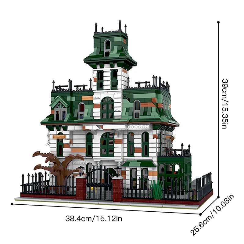 3378PCS MOC Horror Movie Addams House Building Blocks Darkness Villa Modello di architettura modulare Giocattoli fai da te per bambini Regalo di Halloween