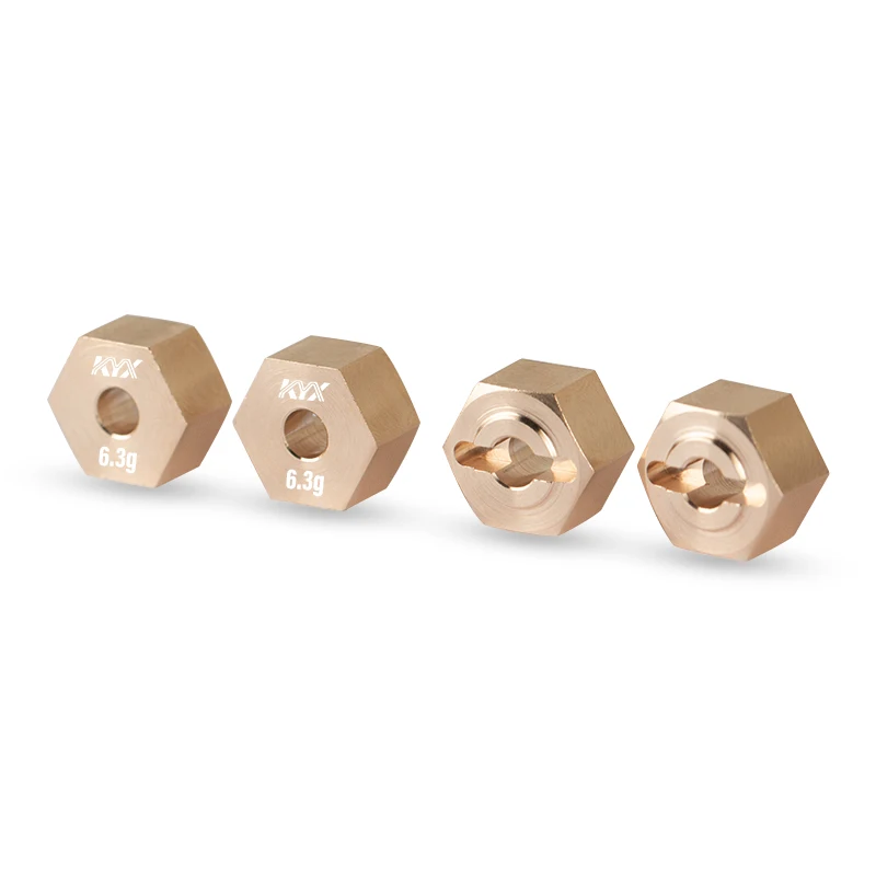 KYX Racing 12mm*7.5mm Brass Wheel Hubs Hex Upgrades Parts Accessories for 1/18 RC Crawler Car Axial Capra UTB18