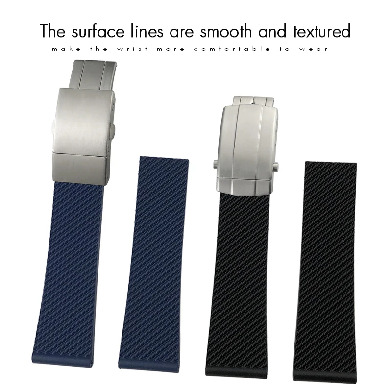 20mm 22mm 24mm Braided Silicone Rubber Watchband Fit for Breitling Avenger Superocean Heritage Watch Strap Braceles Free tool