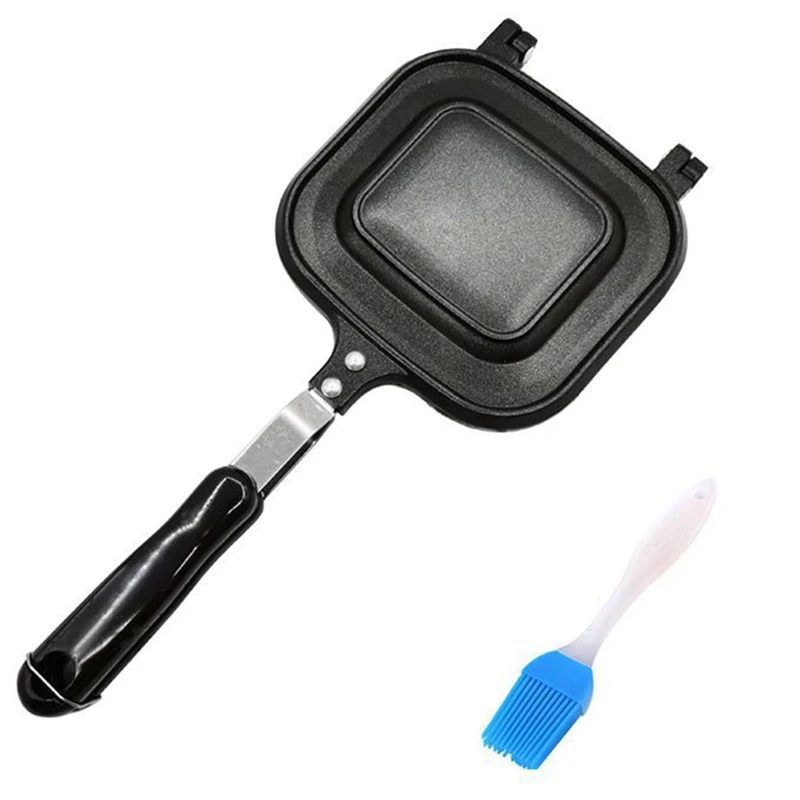 

1 Piece Omelet Pans Hot Sandwich Maker No-Fume Pan Double-Sided Non-Stick Frying Pan Frying Pan For Sandwich Toast Bread