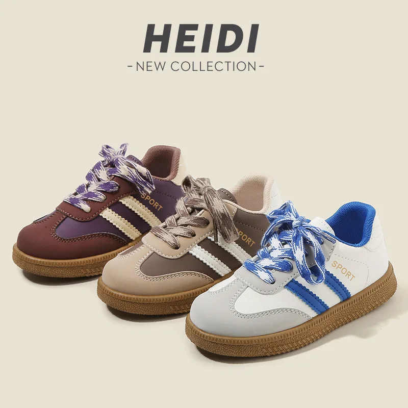 

Kids German Training Shoes 2025 Spring Autumn Boys Girls Casual Sneakers Soft Sole White Shoes Baby Agate Shoes