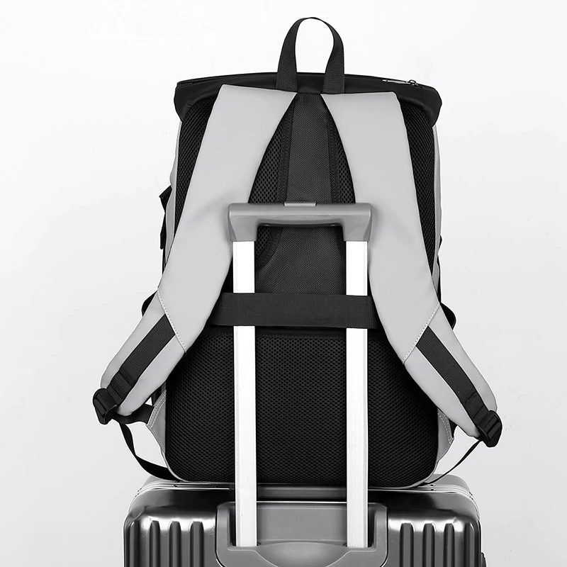 Men's Travel Backpack Simple Casual Top Folding Male's Business Rucksack Senior Student Shoolbag College Computer Book Backpack